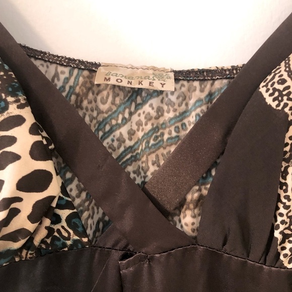 Bananas Monkey designer print sundress medium - Picture 3 of 9